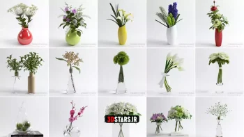 دانلود 25 آبجکت گلدان گل