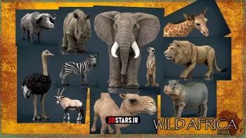 دانلود مدل سه بعدی حیوانات آفریقایی
