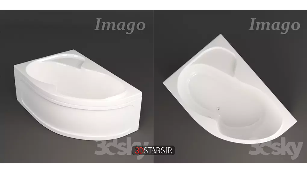 مدل سه بعدی وان حمام 12