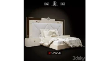 مدل سه بعدی تخت خواب کلاسیک 10