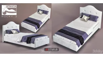 مدل سه بعدی تخت خواب کلاسیک 6