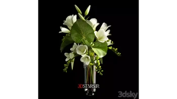 دانلود مدل سه بعدی گلدان گل کلاسیک 4
