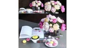 مدل سه بعدی گلدان گل کلاسیک 6