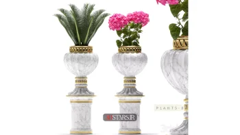 دانلود مدل سه بعدی گلدان گل کلاسیک 8