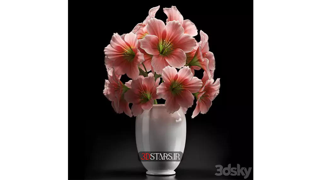 آبجکت گلدان گل کلاسیک 1