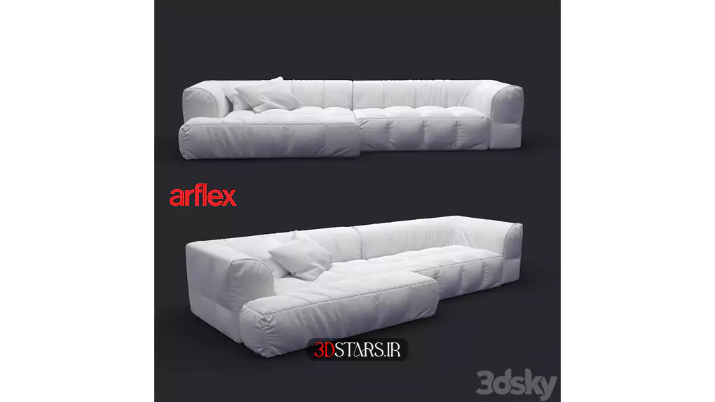 مدل سه بعدی کاناپه مدرن 15