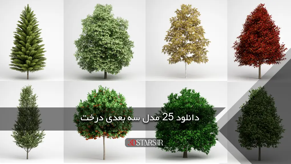 دانلود 25 مدل سه بعدی درخت