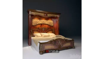مدل سه بعدی تخت خواب کلاسیک 30