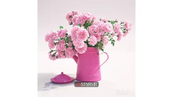 آبجکت گلدان گل کلاسیک 11