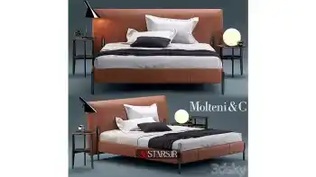 دانلود آبجکت تخت خواب مدرن 37