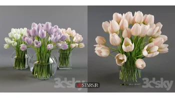 مدل سه بعدی گلدان گل مدرن 10