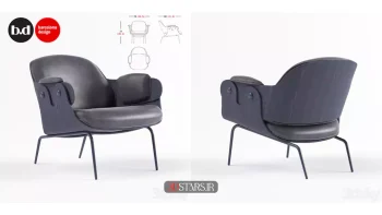 مدل سه بعدی صندلی چرم مدرن 19