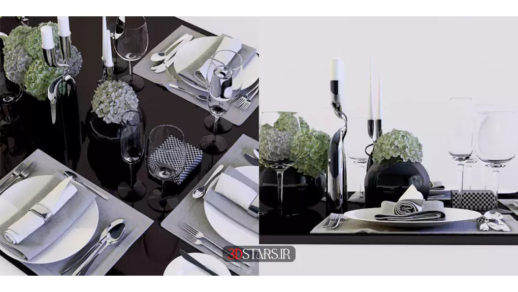 مدل سه بعدی میز غذا مدرن 2