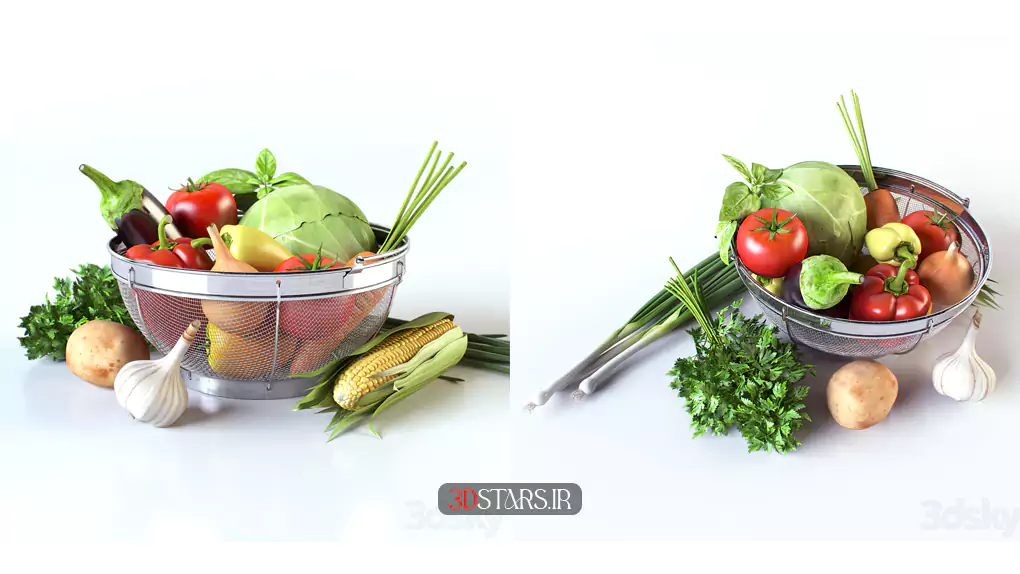 مدل سه بعدی سبزیجات 4