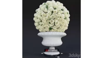 دانلود آبجکت گلدان گل کلاسیک 17