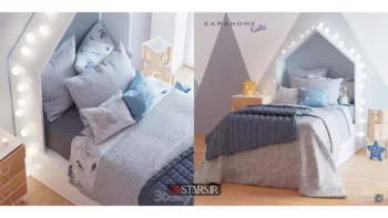 مدل سه بعدی تخت خواب کودک مدرن 6