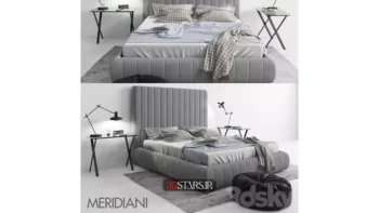 مدل سه بعدی تخت خواب مدرن 72
