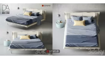 مدل سه بعدی تخت خواب مدرن 80