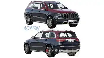 دانلود آبجکت ماشین Mercedes Benz Maybach GLS