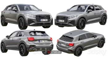 دانلود آبجکت ماشین Crossover Audi Q2 2021