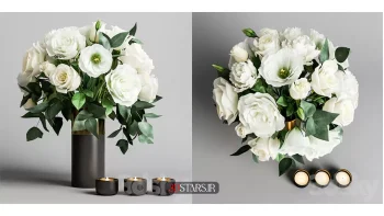 مدل سه بعدی گلدان گل مدرن 22