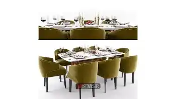 دانلود مدل سه بعدی میز ناهار خوری کلاسیک 36