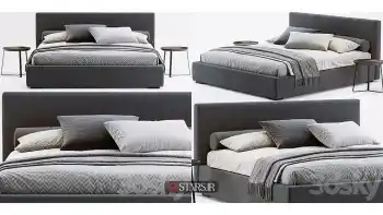 دانلود مدل سه بعدی تخت خواب مدرن 150