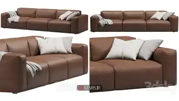دانلود مدل سه بعدی کاناپه چرم مدرن 20