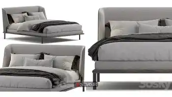 دانلود مدل سه بعدی تخت خواب کلاسیک 104