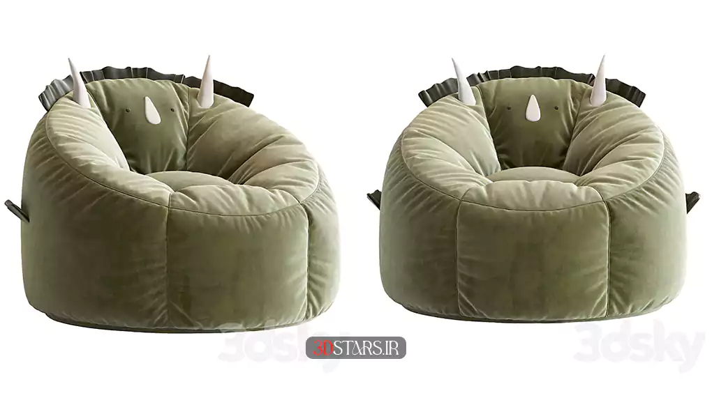 دانلود آبجکت صندلی کیسه ای دایناسور
