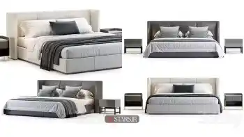 دانلود مدل سه بعدی تخت خواب مدرن 154