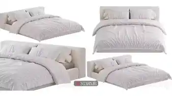 مدل سه بعدی تخت خواب مدرن 164