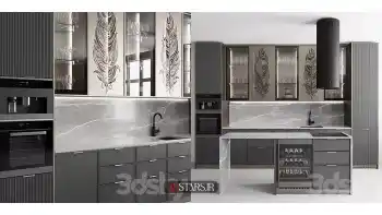 مدل سه بعدی کابینت مدرن 102
