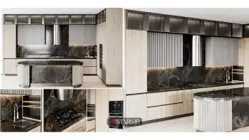 مدل سه بعدی کابینت مدرن 118