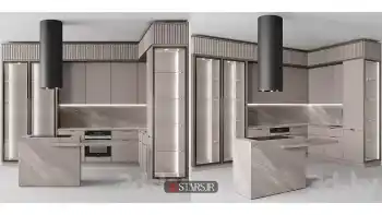 مدل سه بعدی کابینت مدرن 162