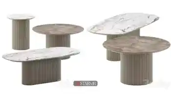 دانلود مدل سه بعدی ست میز قهوه خوری مدرن 12